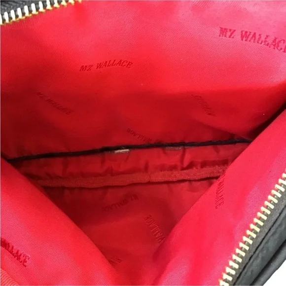 MZ Wallace Black Gramercy Satchel Crossbody Handbag